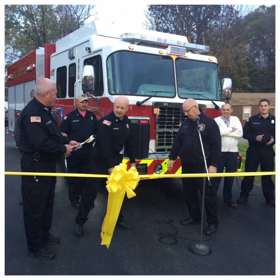 yellow ribbon ceremony Jonesville Volunteer Fire Department